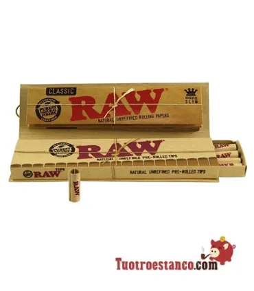Papier RAW format King + embouts préroulés.