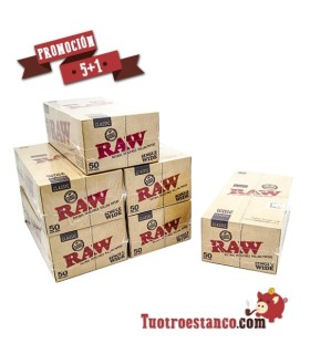 PROMOCIÓN 5+1 Papel RAW Nº 8, 5 Estuches + 1 Gratis. Un total de 300 libritos.