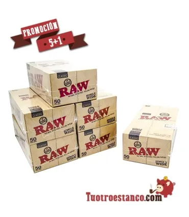 PROMOTION 5+1 Papier BRUT n° 8, 5 caisses + 1 gratuite. Un total de 300 livrets.