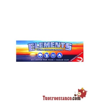 Papel de Arroz Elements 1 1/4 78 mm cierre magnético