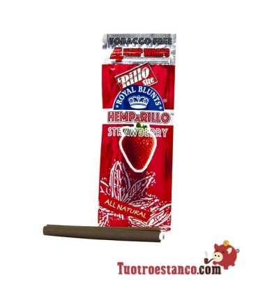 Papel Royal Blunt de Cañamo sabor Fresa - 4u