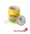 Barattolo di foglie ceramiche gialle Rasta 300 ml