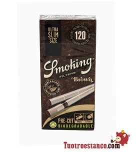 Les filtres Smoking Brown pré-Coupé 5.7 mm 120 filtres