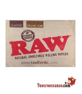 Cartel de tela cañamo Raw