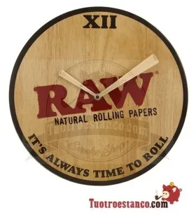 Horloge en bois Brut