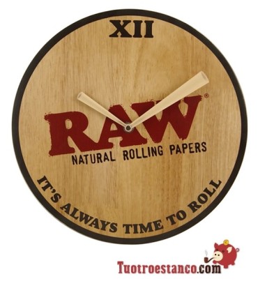 Reloj de madera Raw