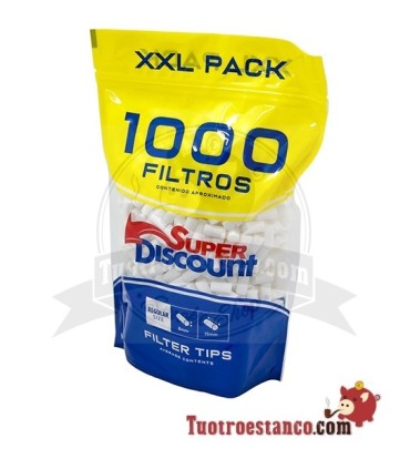 Filtros SuperDiscount Regular 8 mm Bolsa XXL 1000 filtros