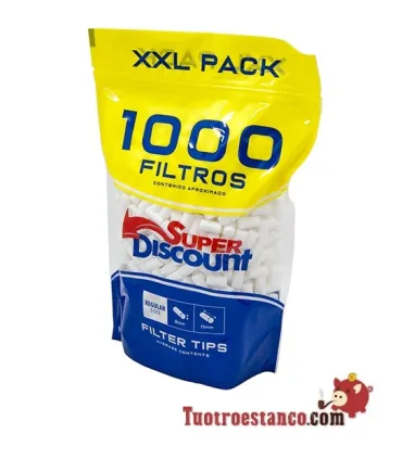 SuperDiscount Regular Filter 8 mm XXL Beutel 1000 Filter