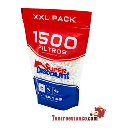 Filtros SuperDiscount Slim 6 mm Bolsa XXL 1500 filtros