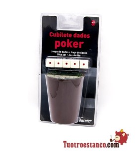 Shaker + Dés De Poker Fournier