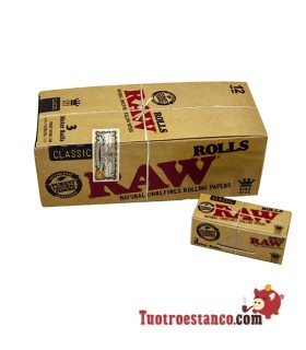 Papel RAW Rollo King Size de 3 metros, 12 Rollos