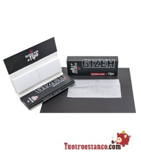 Gizeh Papel Queen Size Extra Fino (Preto) 78 mm + Dicas