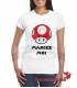 Camiseta Blanca Diseño Seta Mario Para Chica