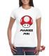 Camiseta Blanca Diseño Seta Mario Para Chica