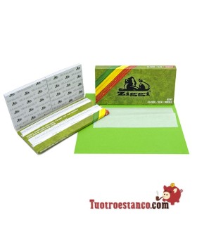 Papel Ziggi Ultra Slim KS Pack Doble Ventana Green + Tips
