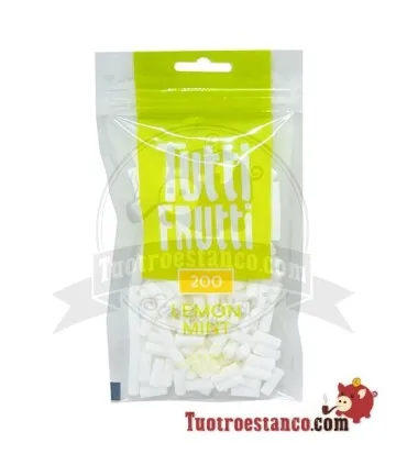 Tutti Frutti Lemon and Mint Filters 6 mm 200 unità