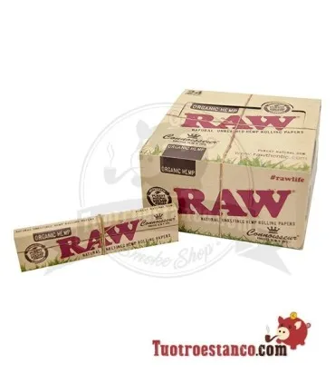 Cas du papier Cru Biologique King Size Slim 110mm + Conseils - 24 livrets