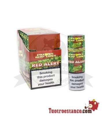 Papier cyclone cône de chanvre Red Alert 2u - 12 plaquettes alvéolées