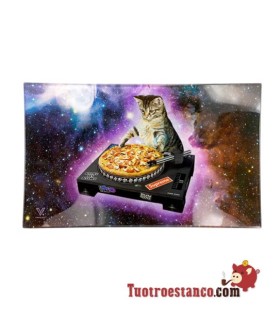 Vassoio di vetro Cat Dj 26x16 cm