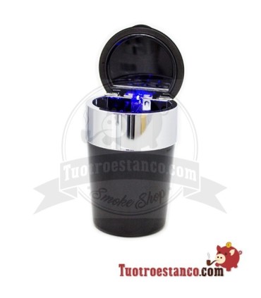 Silver and Black LED Car Ashtray