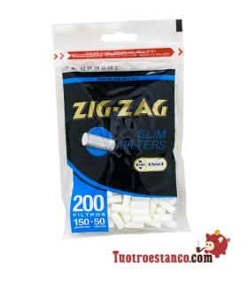 ZigZag 6mm Filters 1 sachet of 200 filters