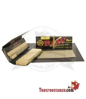 Papel Raw Black Edition 1 1/4 de 78mm + filtro cartón