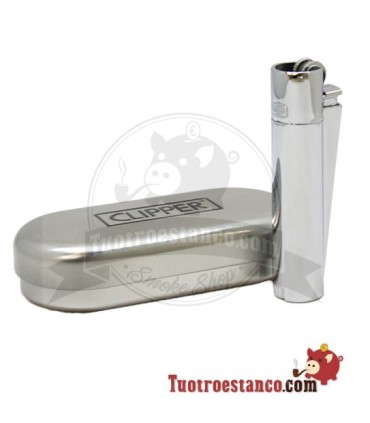 Clipper Métallique Argent + Boîtier Métallique