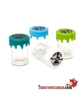 Mini bocal en verre SuperSmoker fermeture en silicone 10 ml