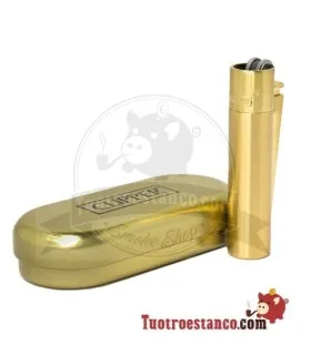 Modèle mat doré métallique clipper + boîtier