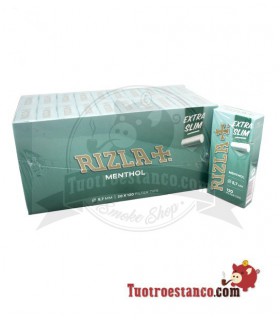 Filtros Rizla Menthol Extra Slim de 5,7mm - 20 cajitas de 120 filtros
