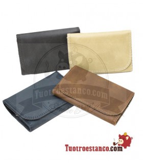 HIBRON Tobacco Bag Leather Rolling Tobacco Pouches 58105 Brown 