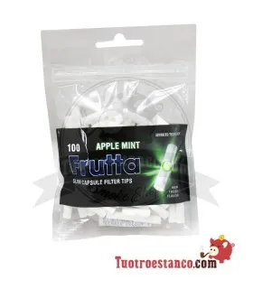 Filtros FRUTTA - Manzana Menta - 6mm con capsula 100 unid