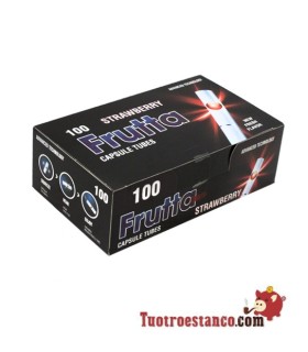 Tubes FRUTTA -FRESA- avec capsule 1 boîte de 100 unités