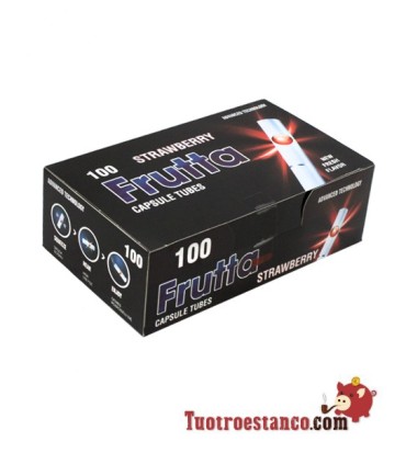 Tubi FRUTTA -FRESA- con capsula 1 scatola da 100 unità