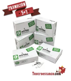 Promotion 5 + 1 Actitube carbon filters 600 units 8mm