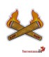 Raw Fire 2 cone cross sticker