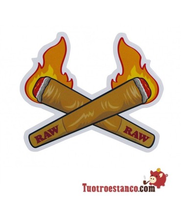 Pegatina Raw Fire 2 cone cross