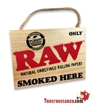 Cartel RAW de Madera de 30,5 cm x 22,5 cm