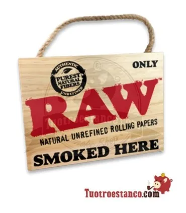 Cartel RAW de Madera de 30,5 cm x 22,5 cm