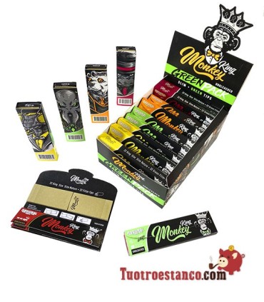 King Size Green Fluo Pack Monkey 110mm + Filtres