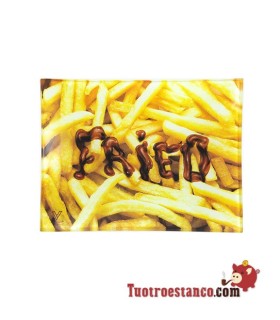 Vassoio di vetro fritto 16x12 cm