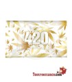 Bandeja de vidro 420 Ouro 26x16 cm