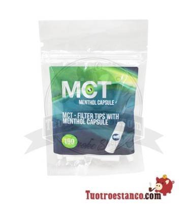 Filtros MCT 8mm con capsula mentolada 100 unidades