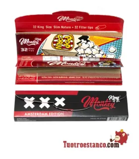 Monkey Pack King Size AmsterdamXXX 110 mm Papel + Filtros