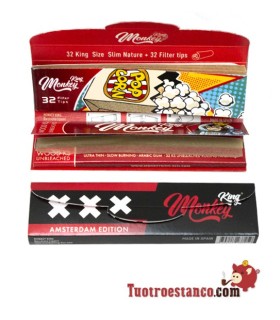 Papel Monkey Pack King Size AmsterdamXXX 110 mm + Filtros