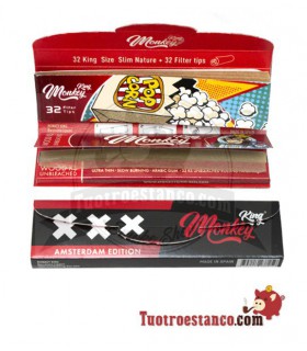Monkey King Size AmsterdamXXX 110mm Pack Paper + Filtres