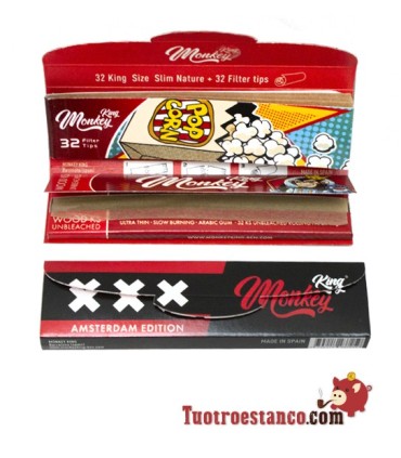 Monkey King Size AmsterdamXXX 110mm Pack Paper + Filtres