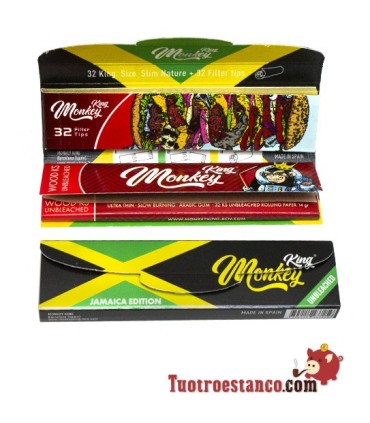 King Size Jamaica Monkey pack carta 110mm + filtri