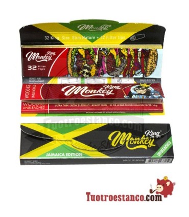 King Size Jamaica Monkey Pack Paper 110mm + Filtres