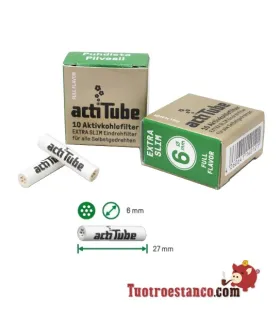 Actitube EXTRA SLIM Full Flavor carbon filters of 10 units